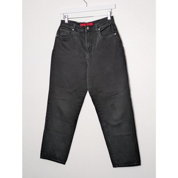 Gloria Vanderbilt Amanda Jeans Women's 10 Black Denim Stretch Straight Leg - Picture 3 of 8